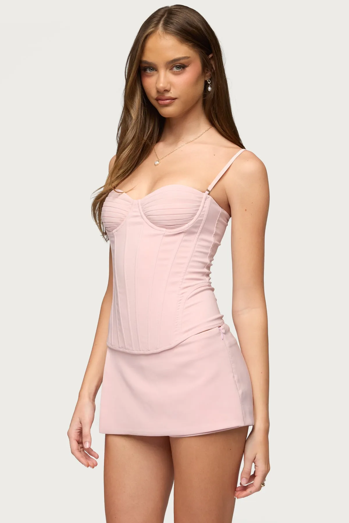 Alixa Pleated Detachable Straps Corset sold by Edikted product image thumbnail 3