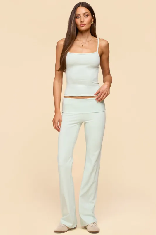 Oriane Foldover Flared Leggings made by Edikted