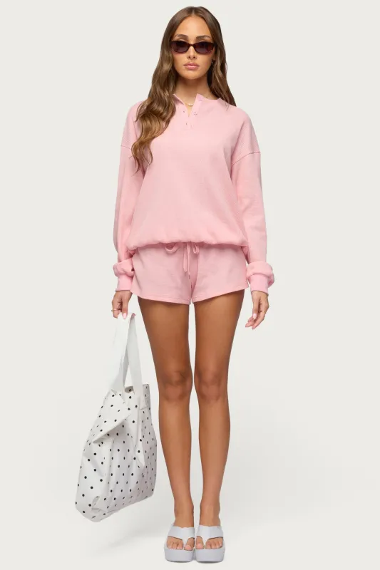 Baila Waffle Shorts made by Edikted