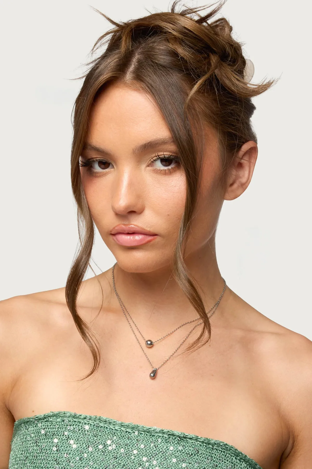 Teardrop Layered Necklace sold by Edikted