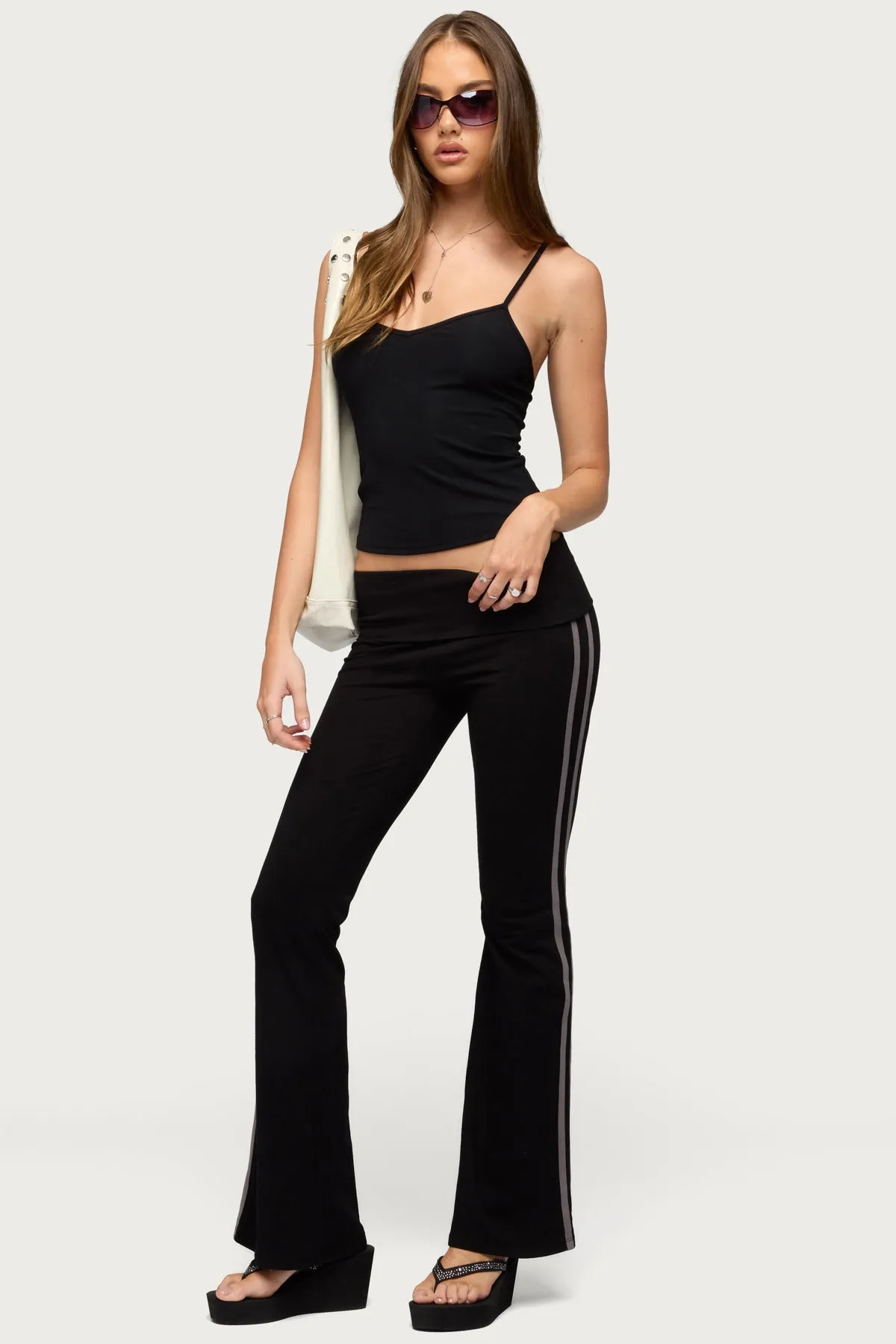 Yolena Ribbed V Neck Tank Top sold by Edikted product image thumbnail 2