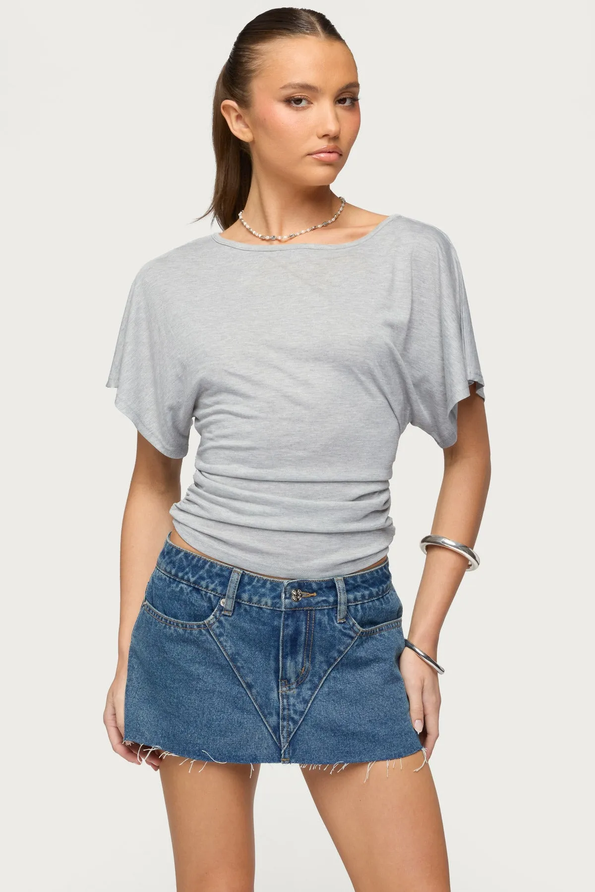 Abriana Ruched Waist Top sold by Edikted
