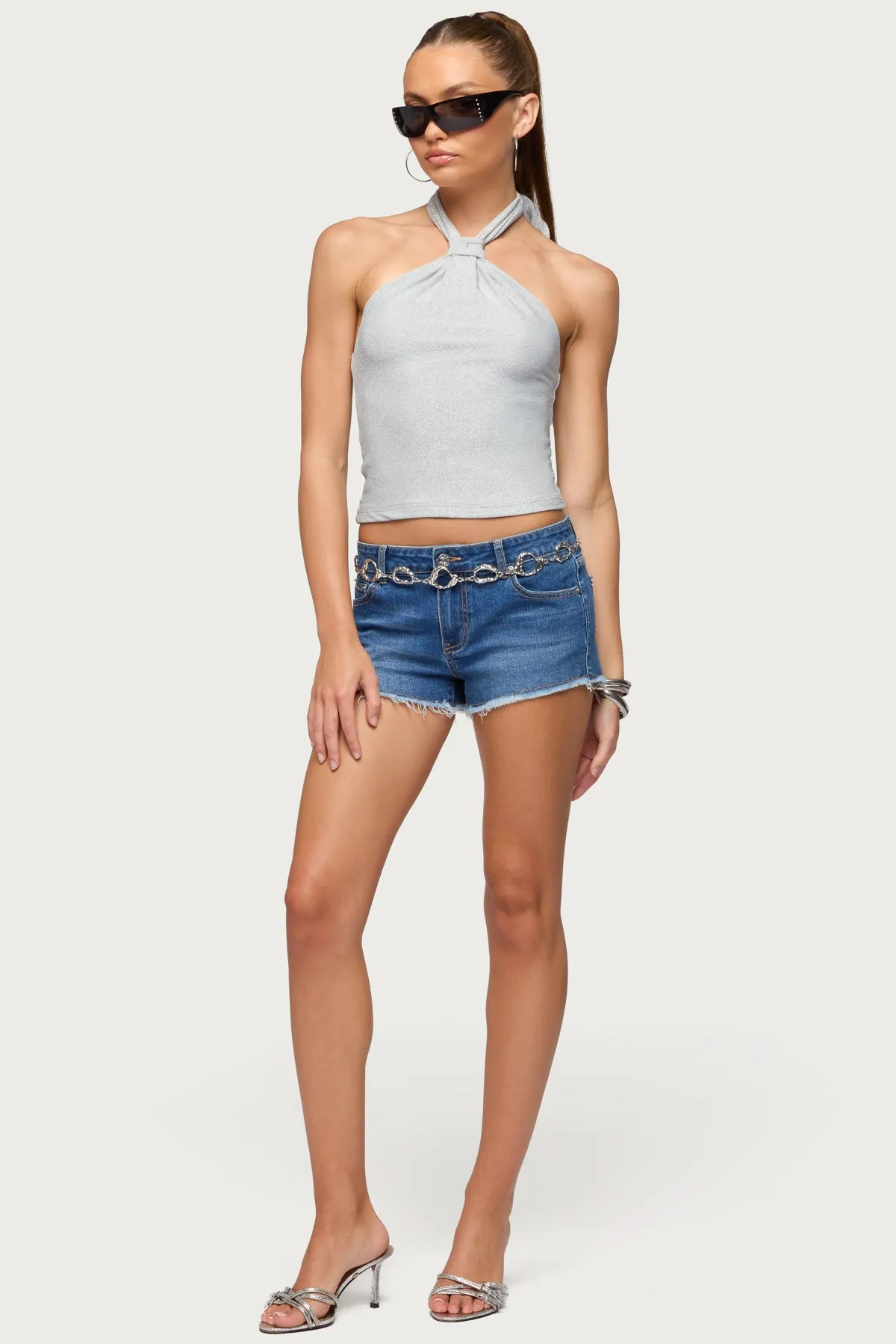 Katalya Glitter Halter Top sold by Edikted product image thumbnail 2