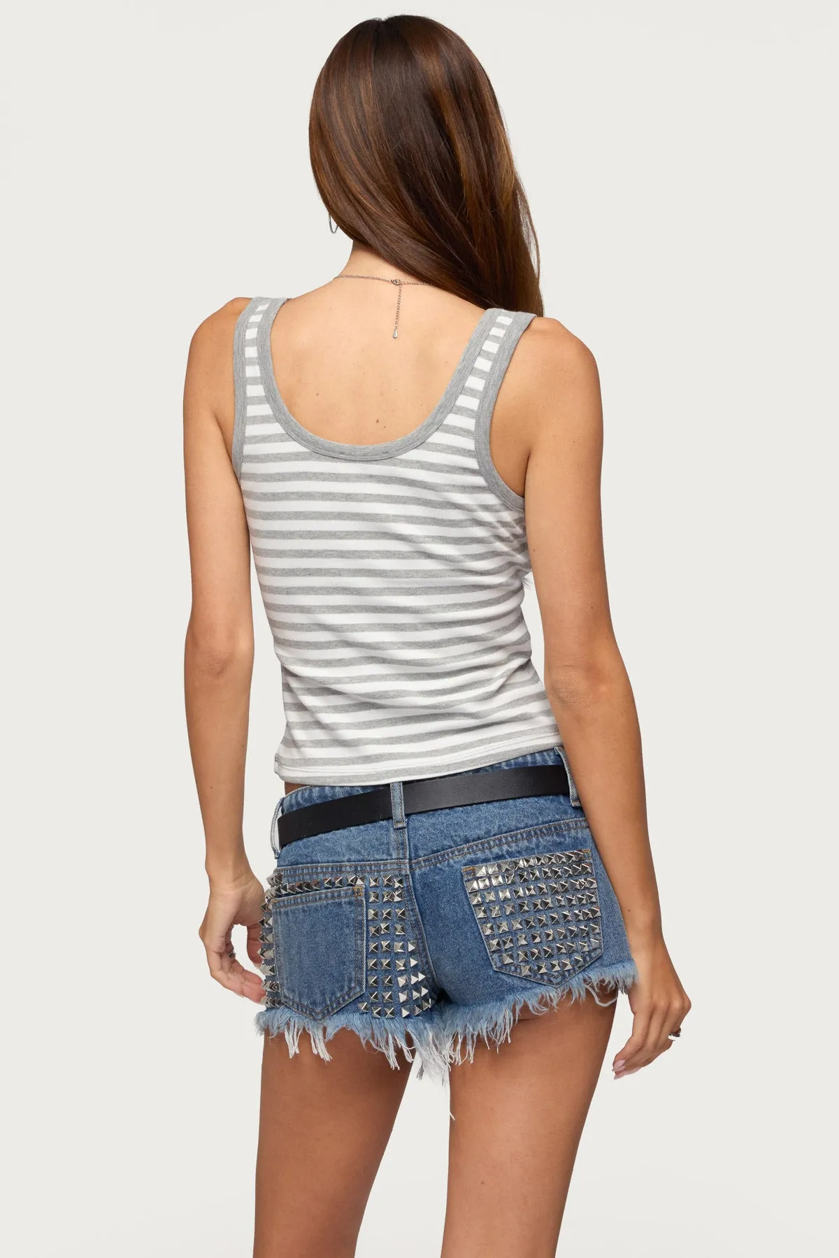 Alethea Striped Scoop Neck Tank Top sold by Edikted product image thumbnail 5