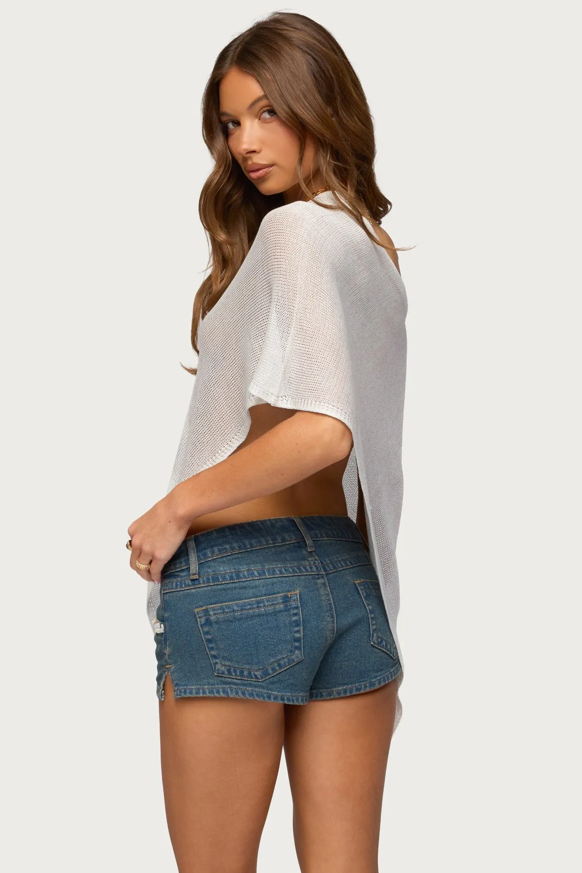 Azalia Asymmetric Knit Poncho sold by Edikted product image thumbnail 5