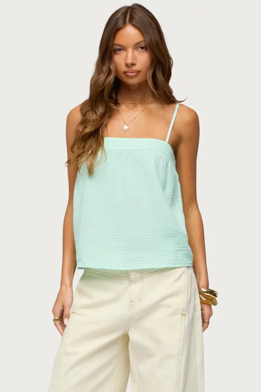Sapphire Textured Tank Top made by Edikted