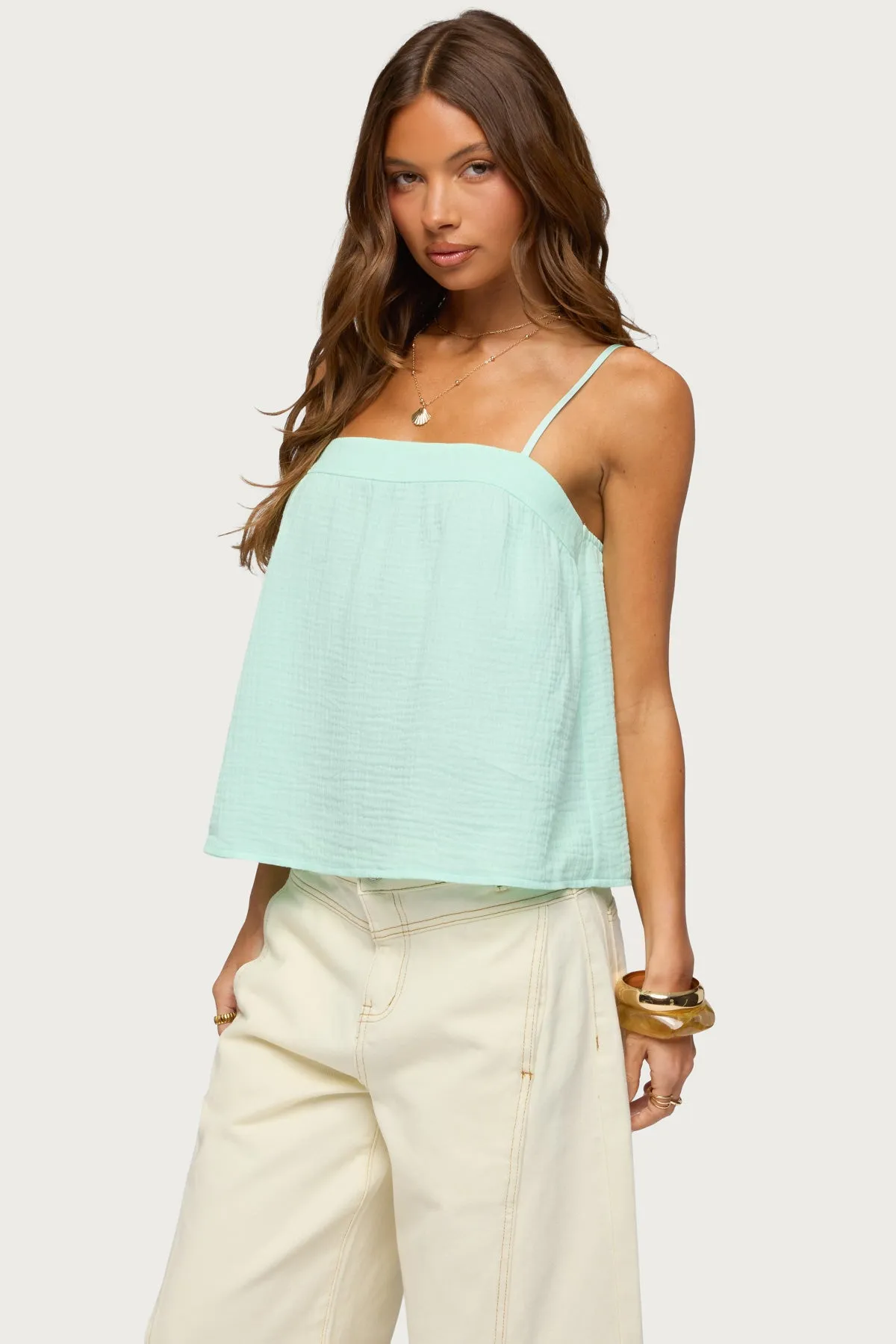 Sapphire Textured Tank Top sold by Edikted product image thumbnail 3
