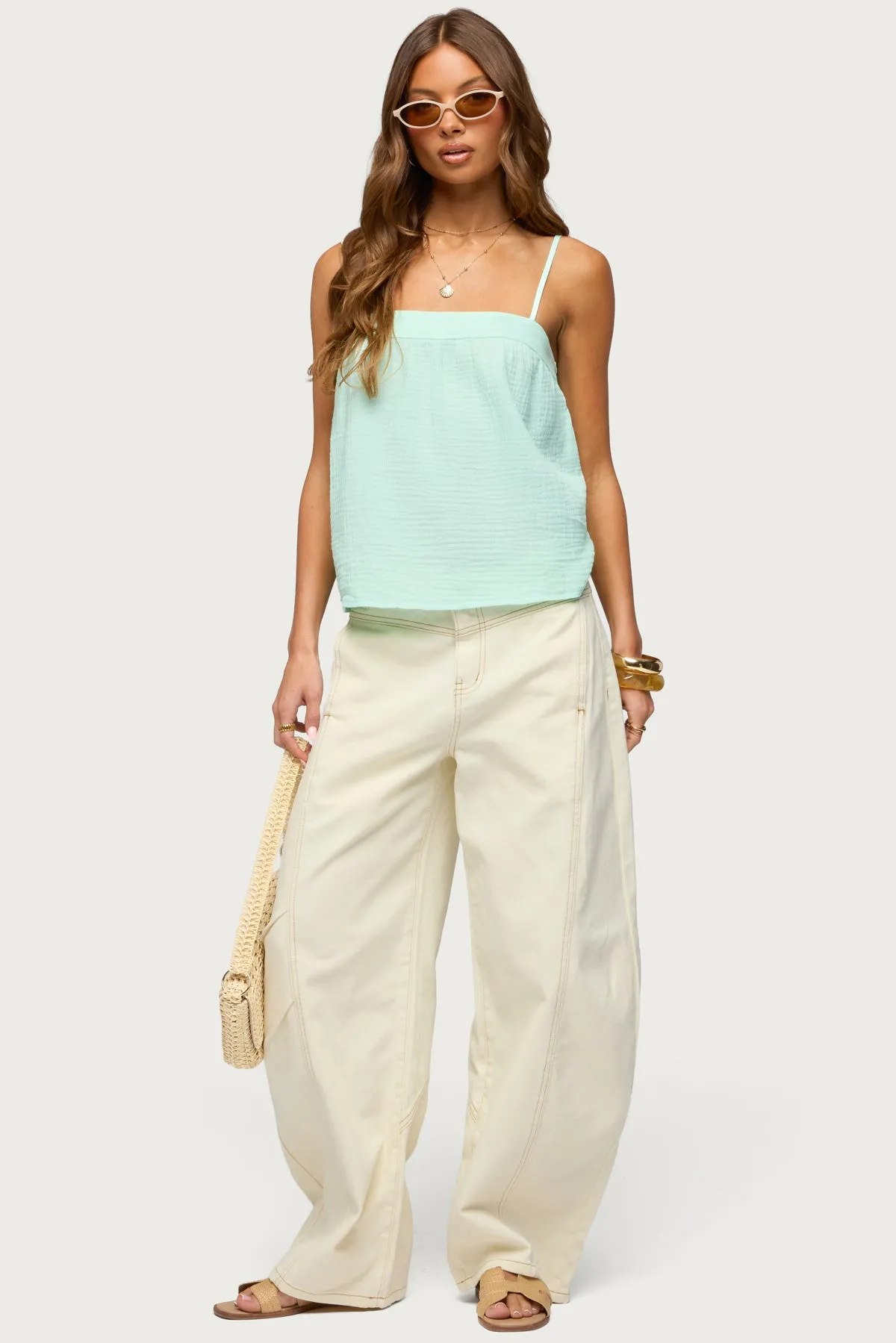 Sapphire Textured Tank Top sold by Edikted product image thumbnail 2