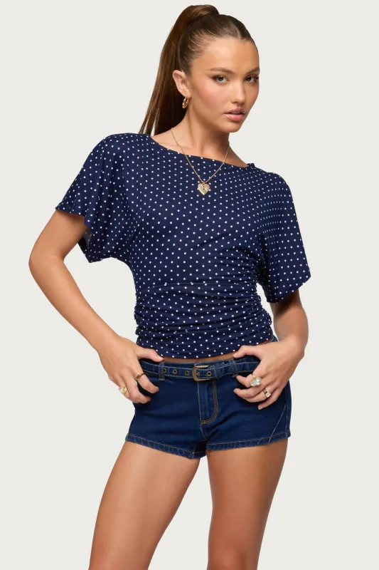 Abriana Ruched Waist Top made by Edikted