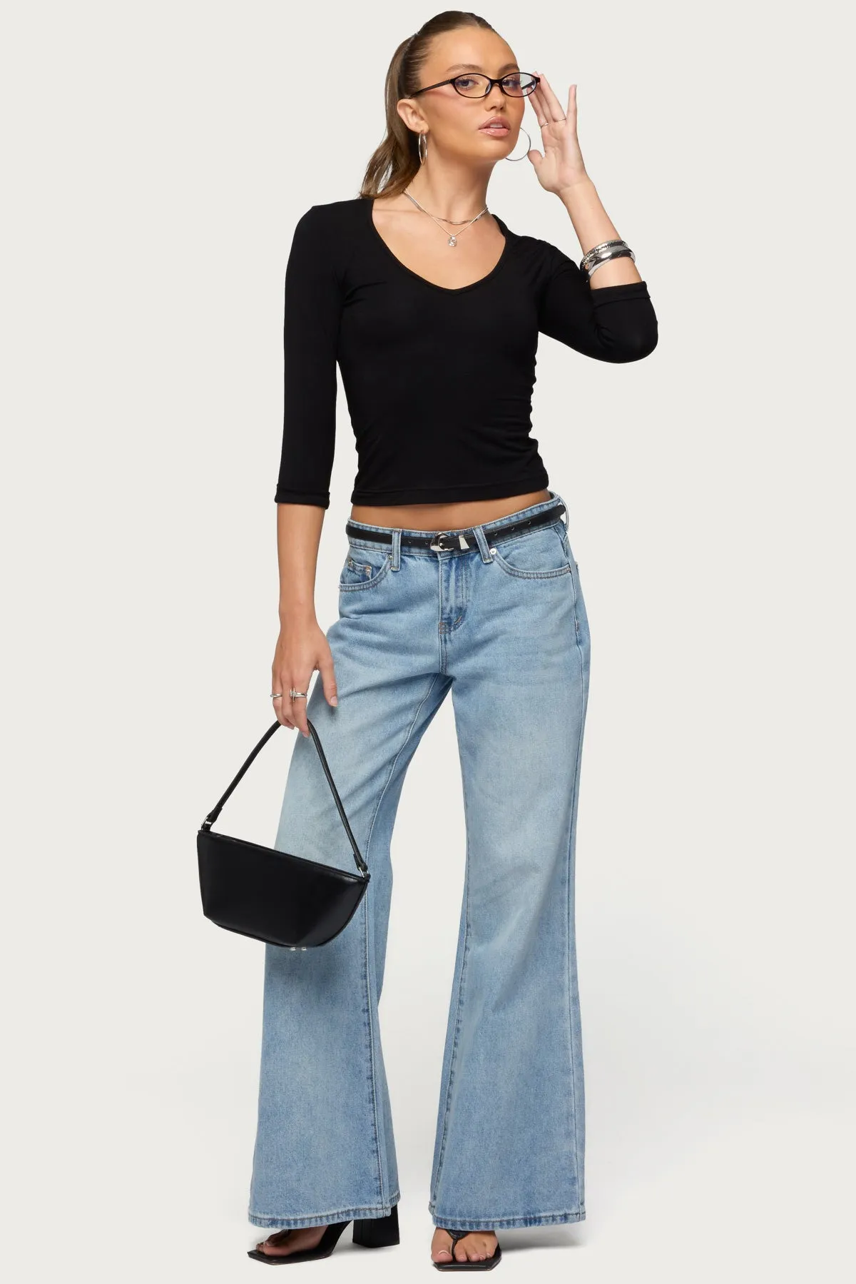 Jamila Quarter Sleeve Top sold by Edikted product image thumbnail 2