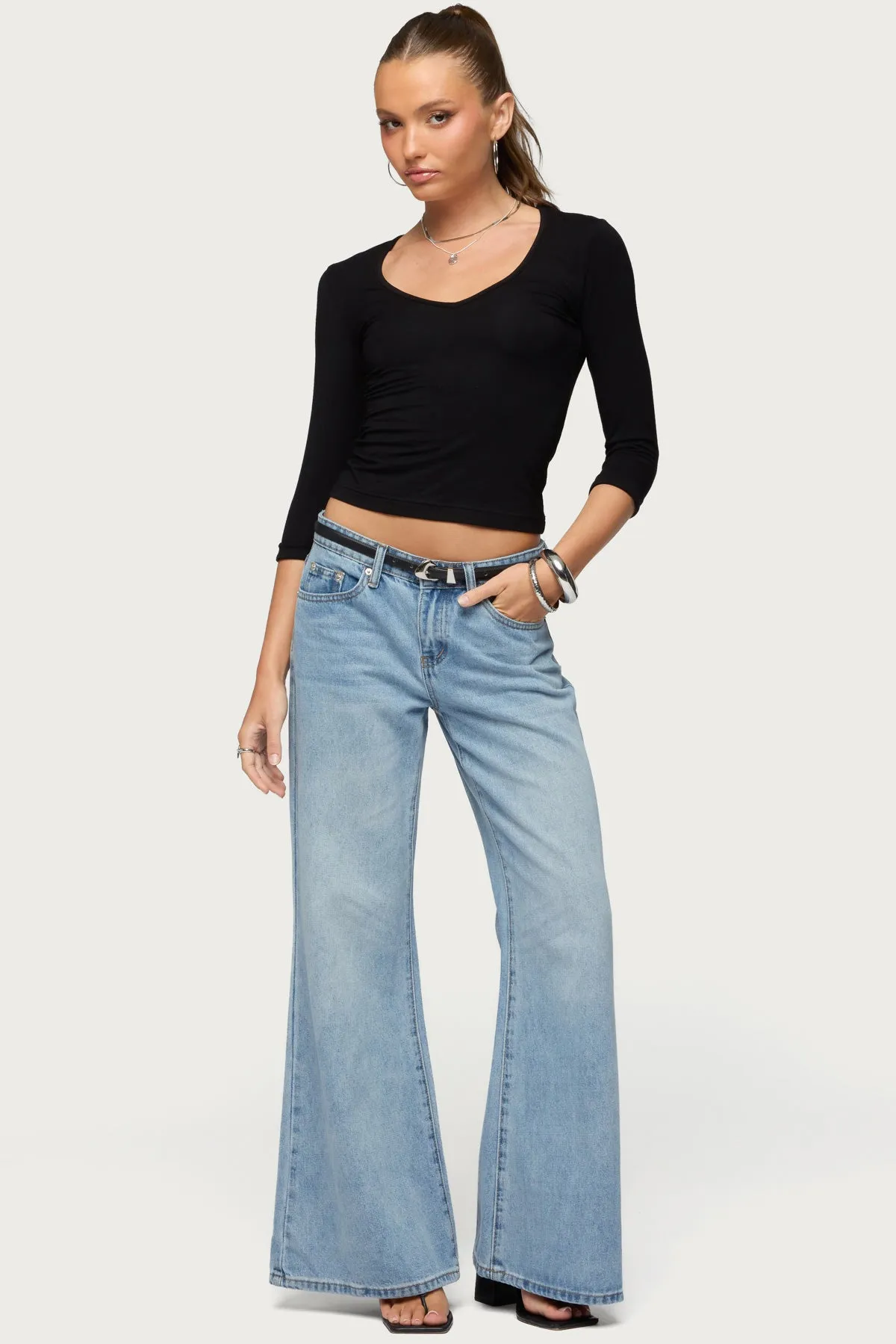 Jamila Quarter Sleeve Top sold by Edikted product image thumbnail 5