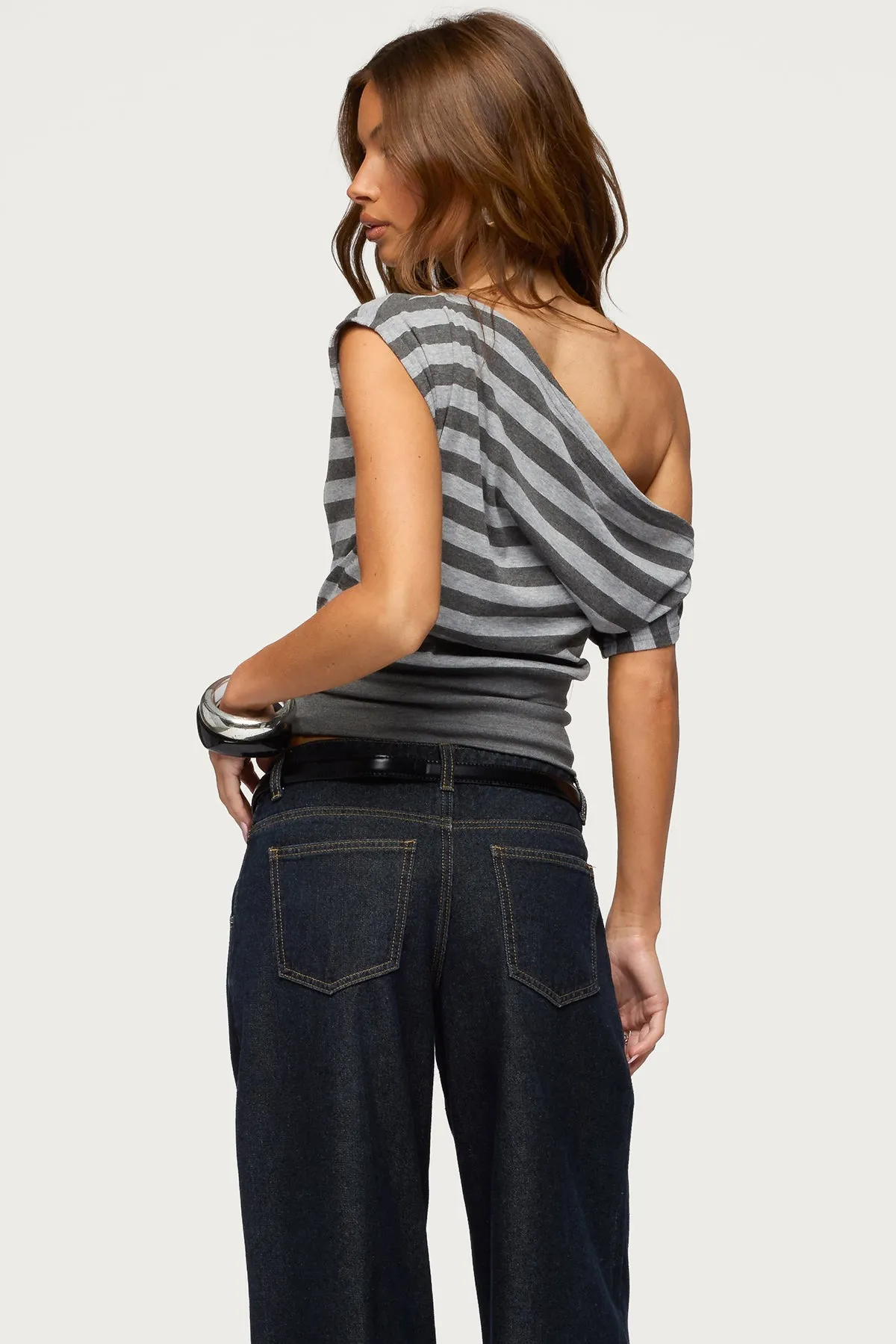 Kittie Striped Off Shoulder Top sold by Edikted product image thumbnail 5
