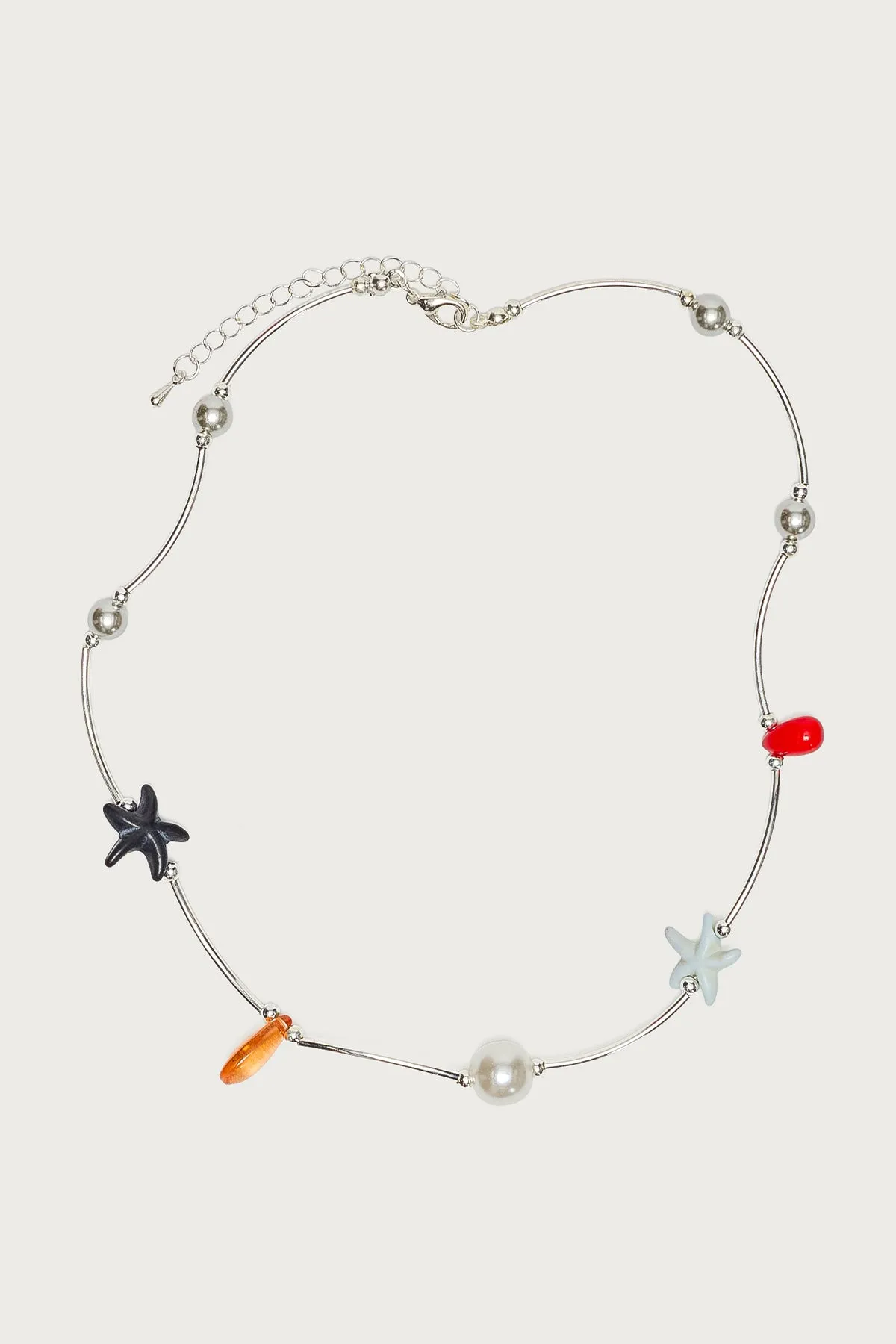 Stone & Pearl Charm Necklace sold by Edikted product image thumbnail 2