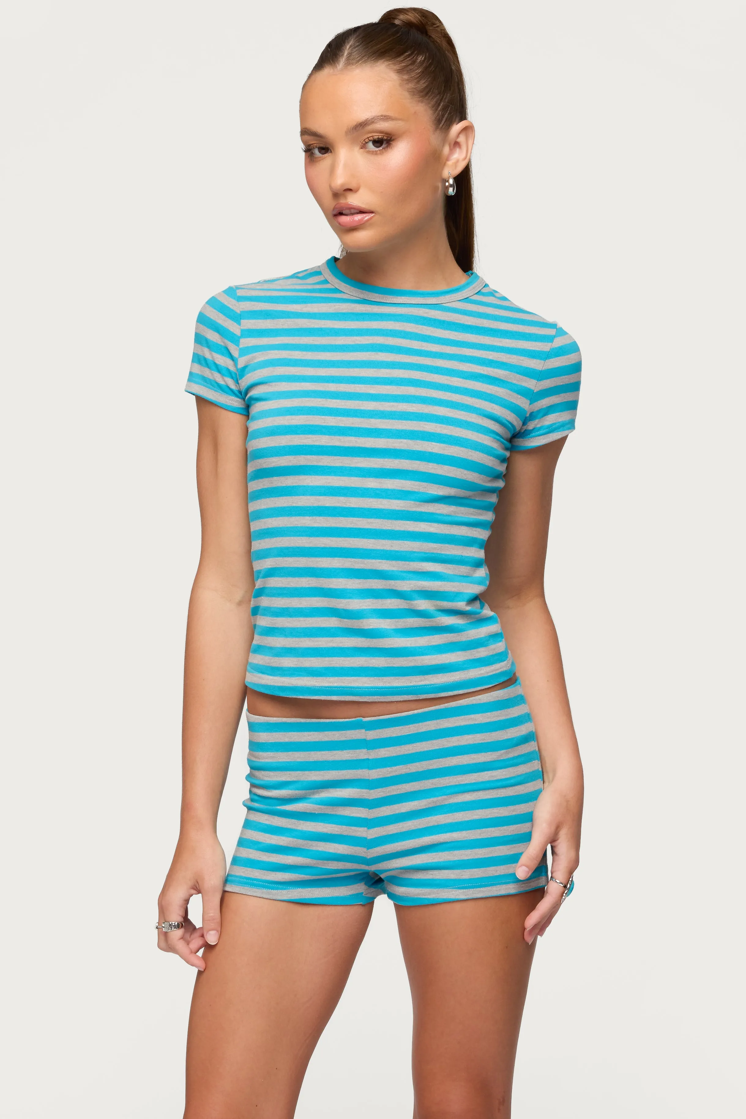 Isara Striped T Shirt sold by Edikted