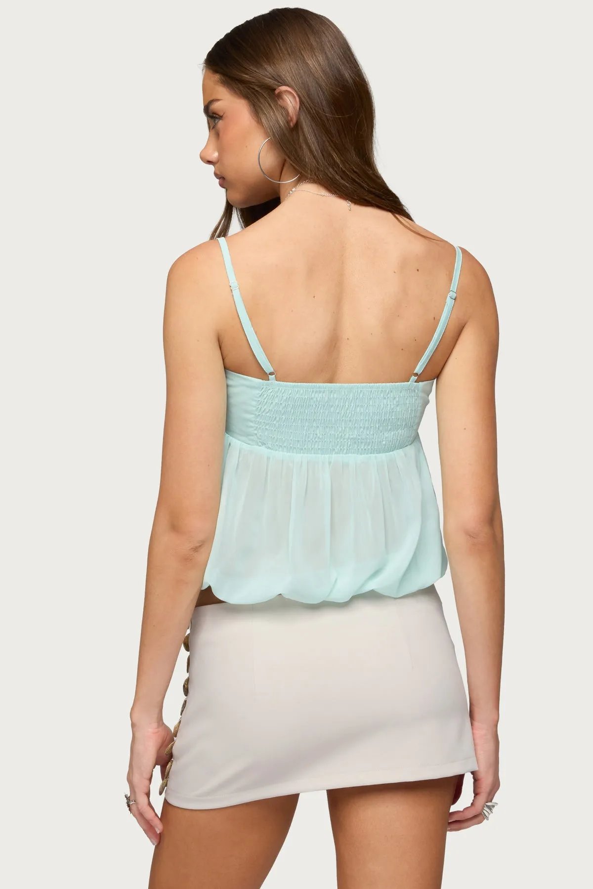 Helena Chiffon Bubble Top sold by Edikted product image thumbnail 5