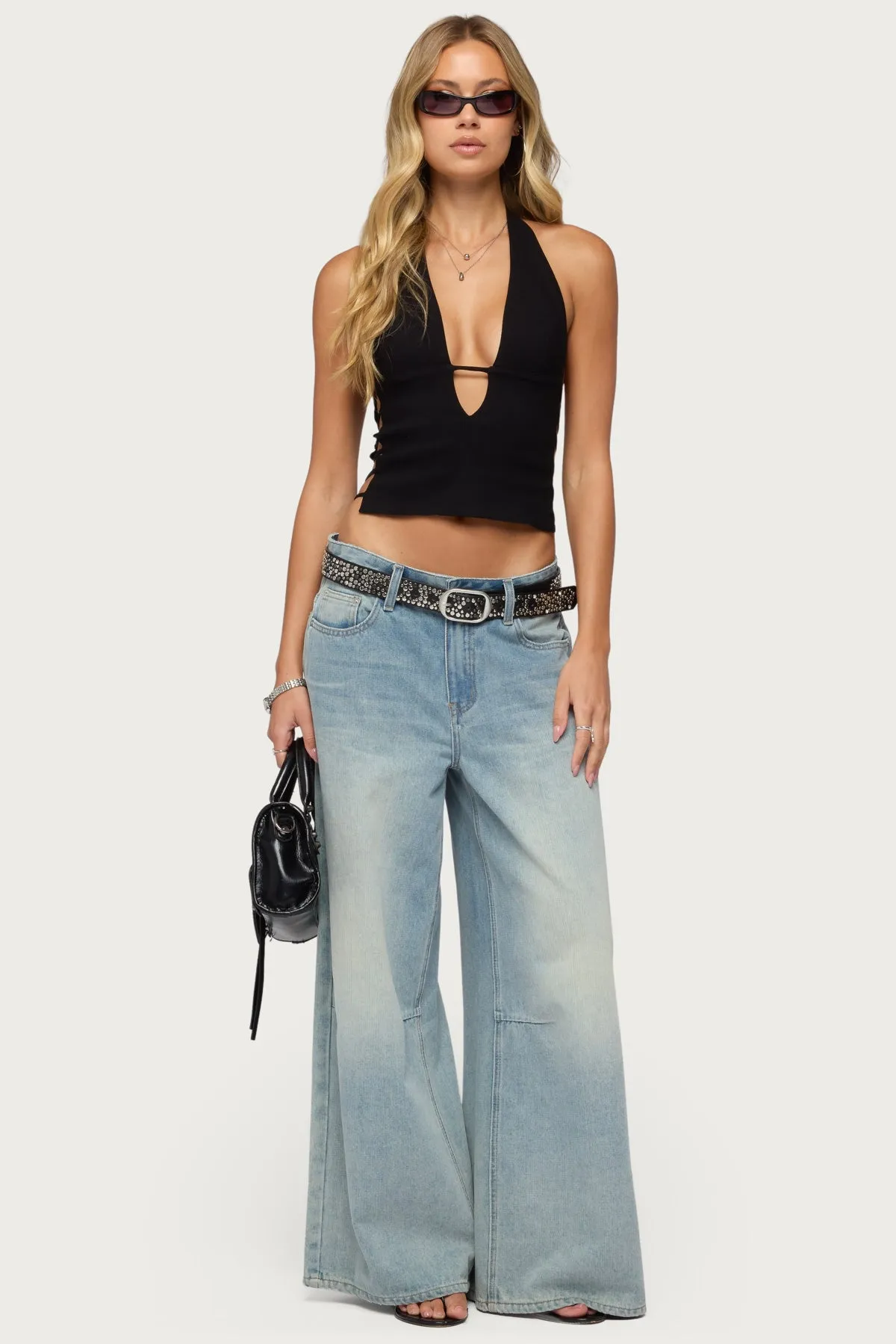 Aneera Cutout Plunging Halter Top sold by Edikted product image thumbnail 2