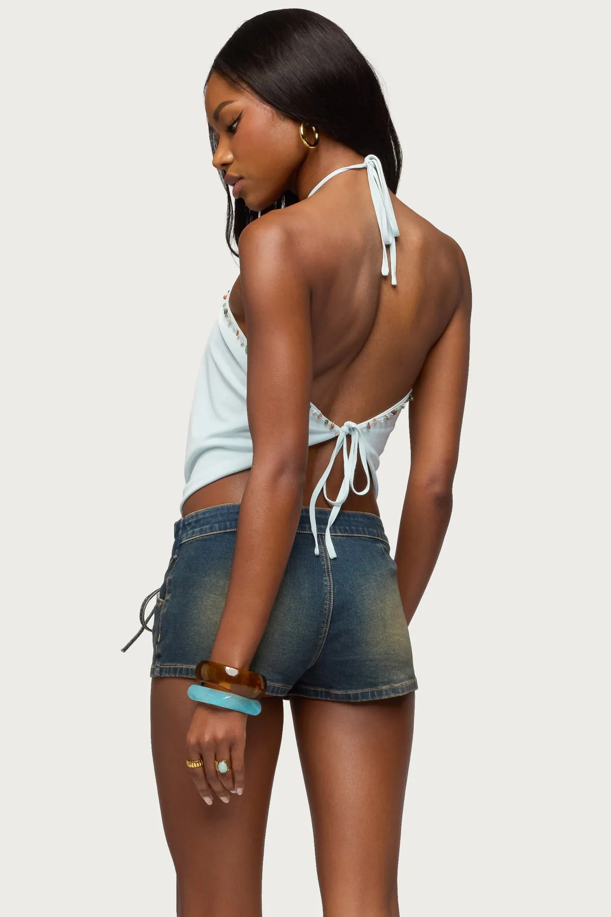 Stone Backless Cowl Neck Top sold by Edikted product image thumbnail 5