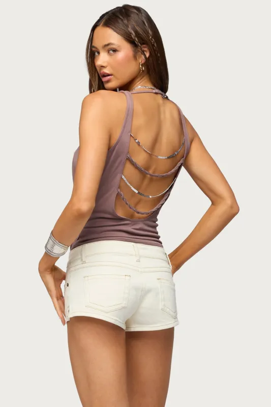Back Chain Cowl Neck Top made by Edikted