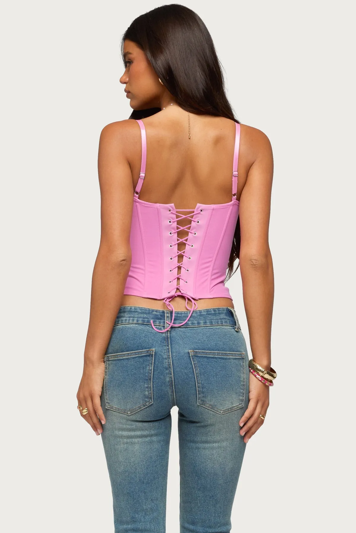 Inka Floral Sequin Bead Cupped Corset sold by Edikted product image thumbnail 5