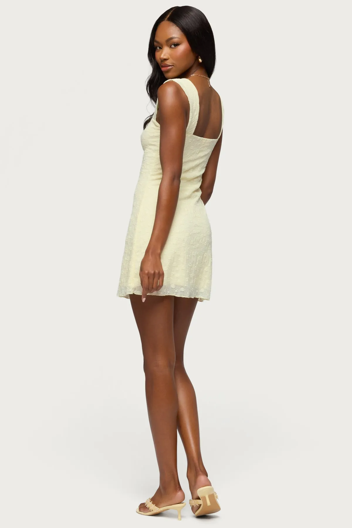 Nairobia Textured Mesh Mini Dress sold by Edikted product image thumbnail 4