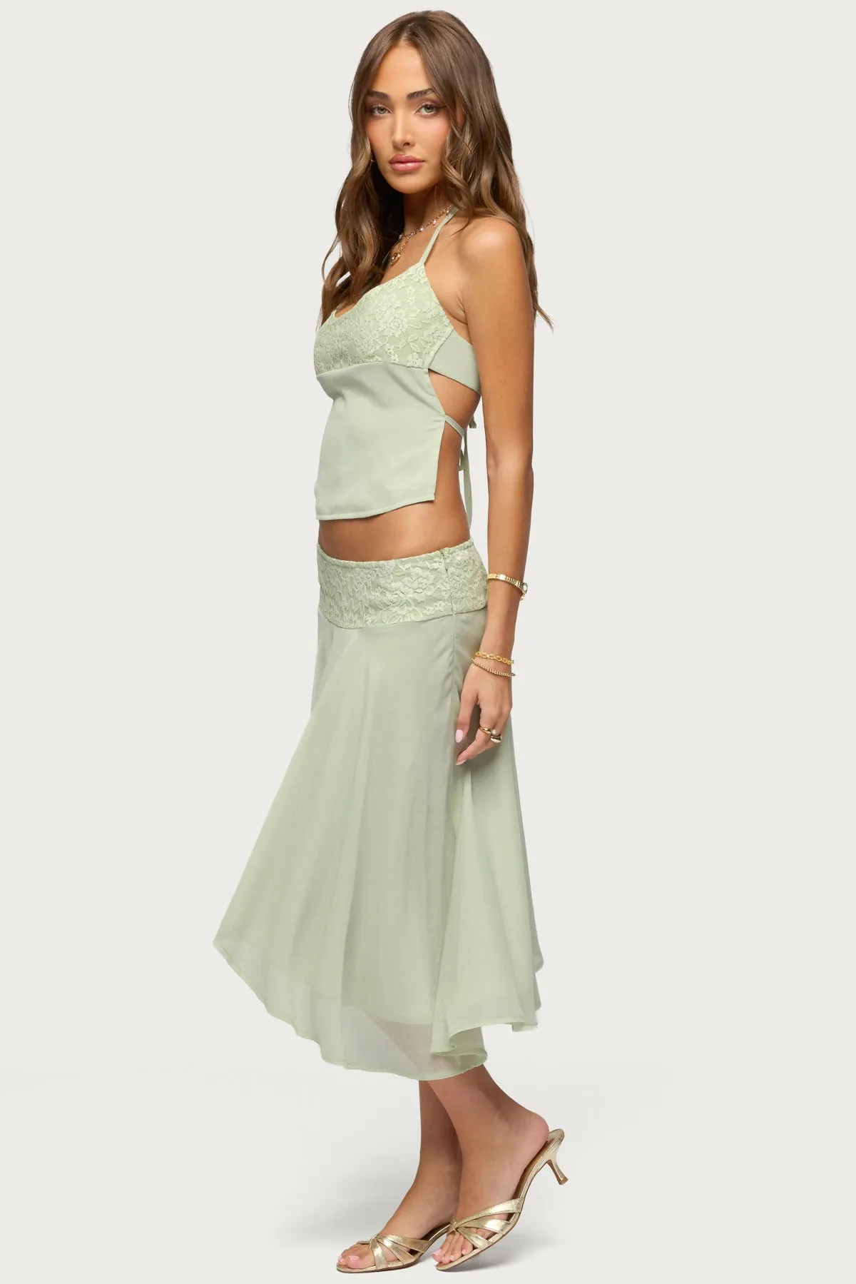 Evia Lacey Backless Halter Top sold by Edikted product image thumbnail 4