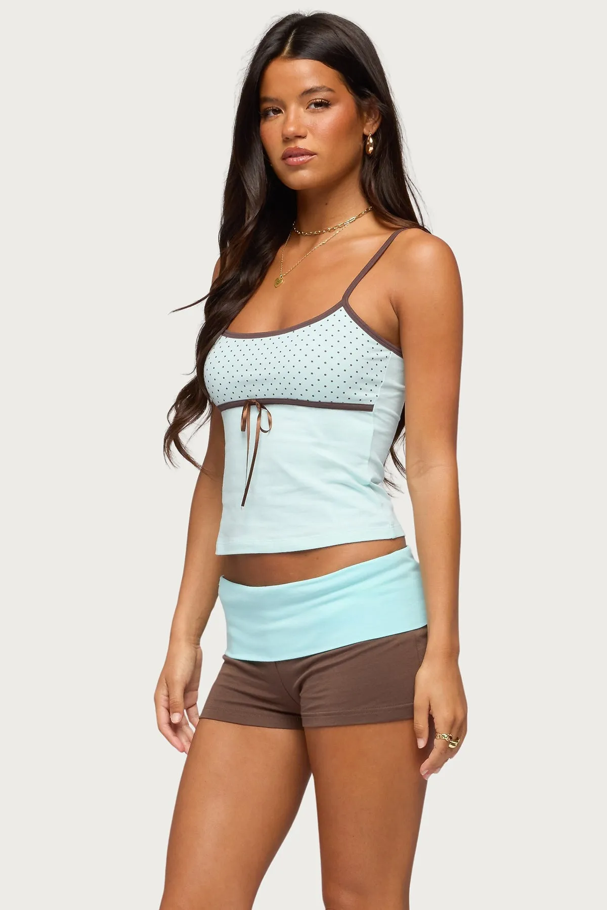 Rhoda Contrast Polka Dot Tank Top sold by Edikted product image thumbnail 3