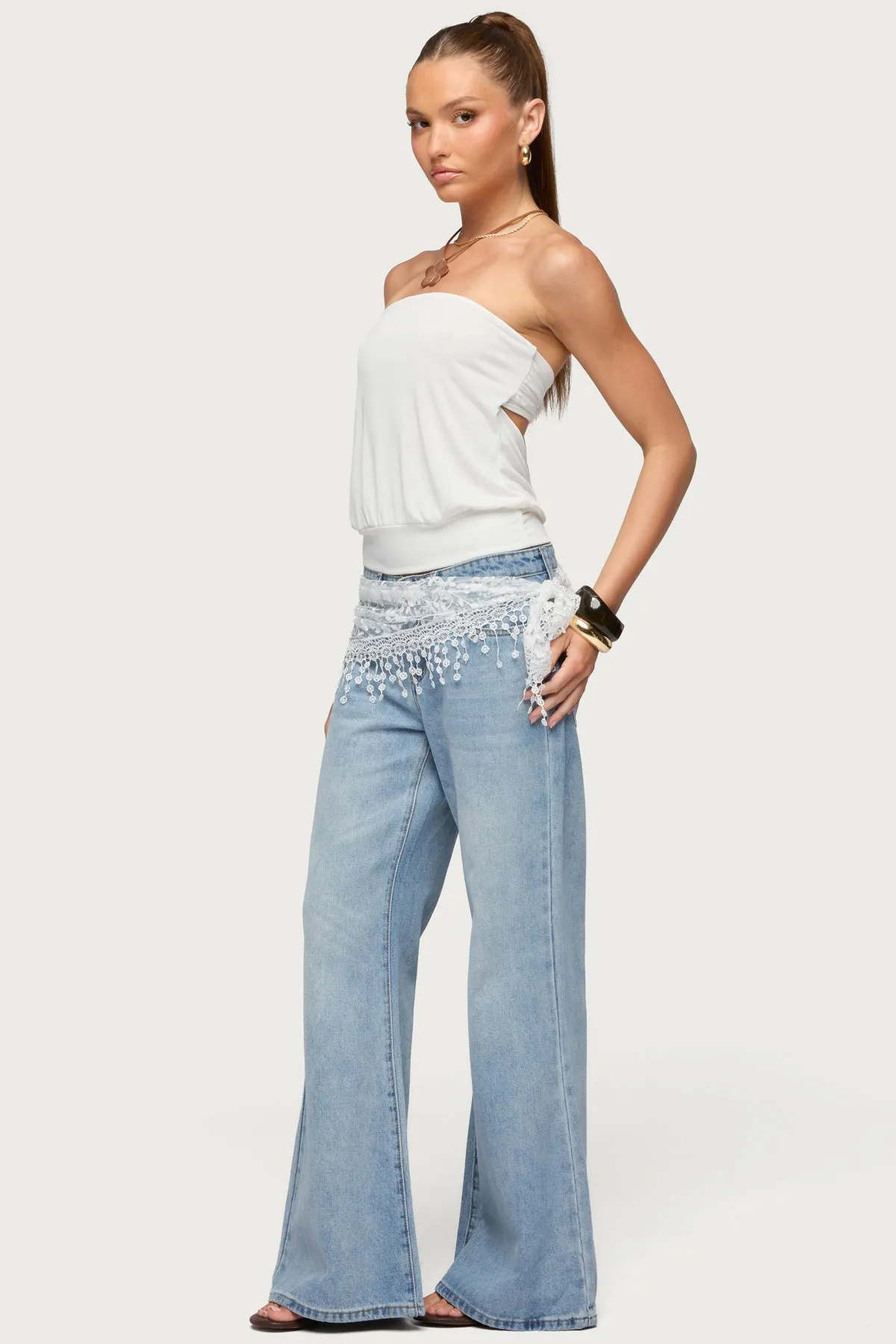 Lanah Back Cutout Strapless Top sold by Edikted product image thumbnail 4