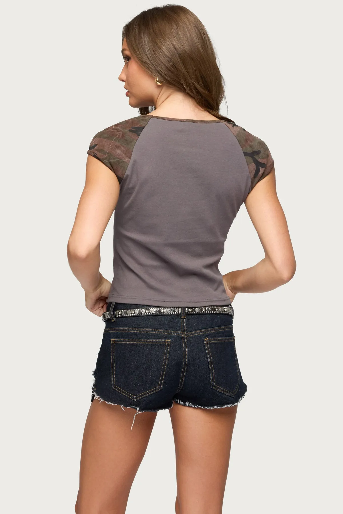 Camo Girl 89 T Shirt sold by Edikted product image thumbnail 5