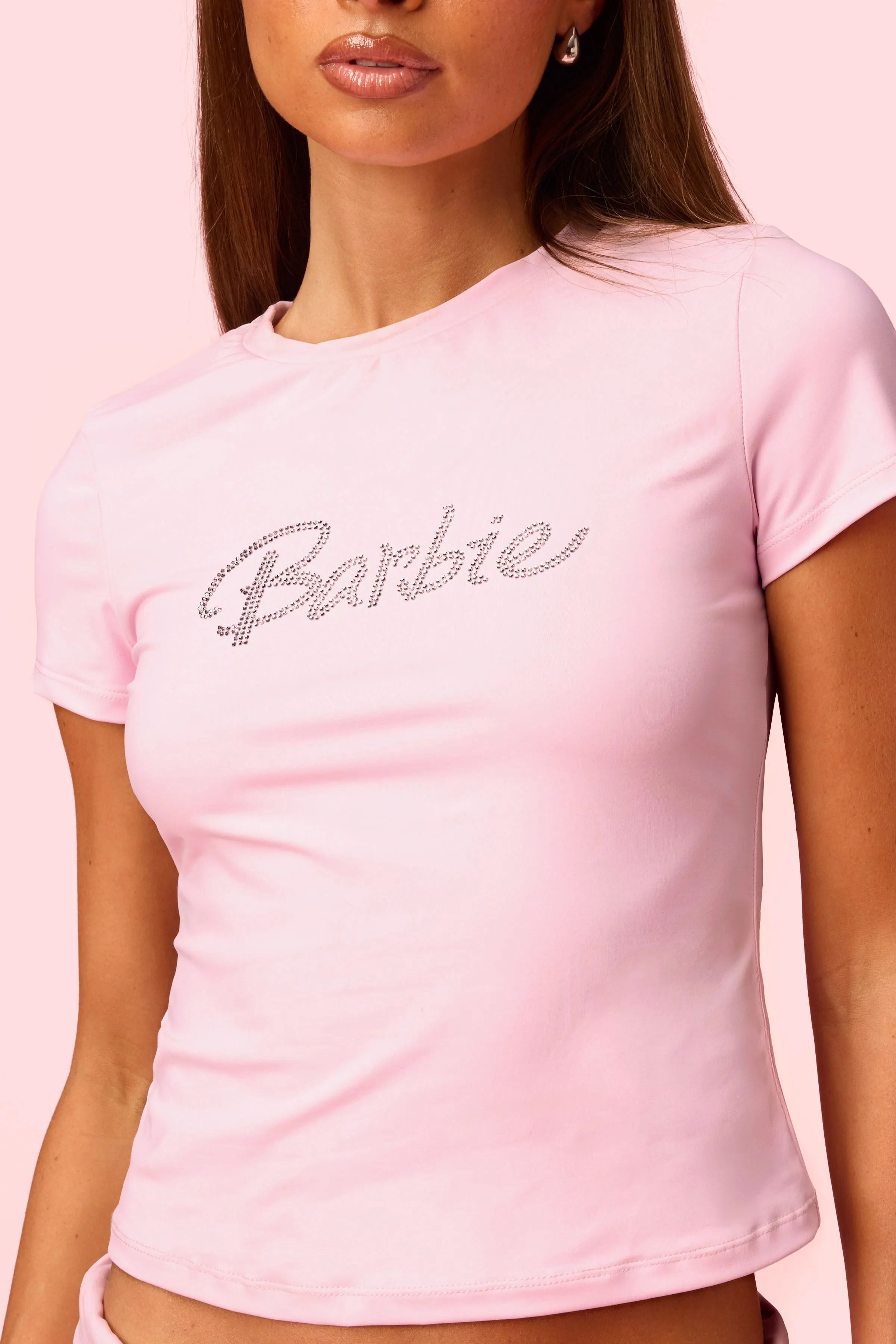 Barbie™ Rhinestone T Shirt sold by Edikted product image thumbnail 2