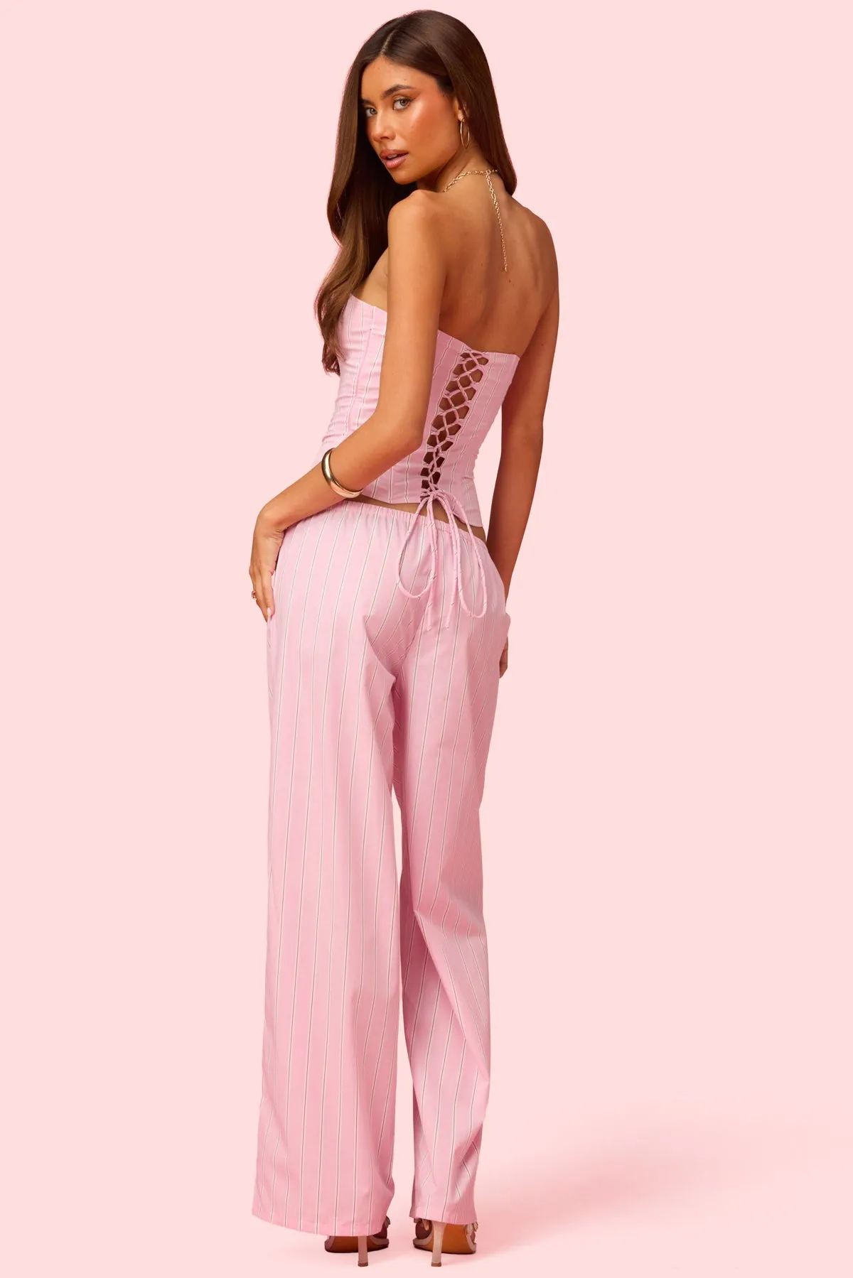 Barbie™ Icon Striped Strapless Corset sold by Edikted product image thumbnail 5
