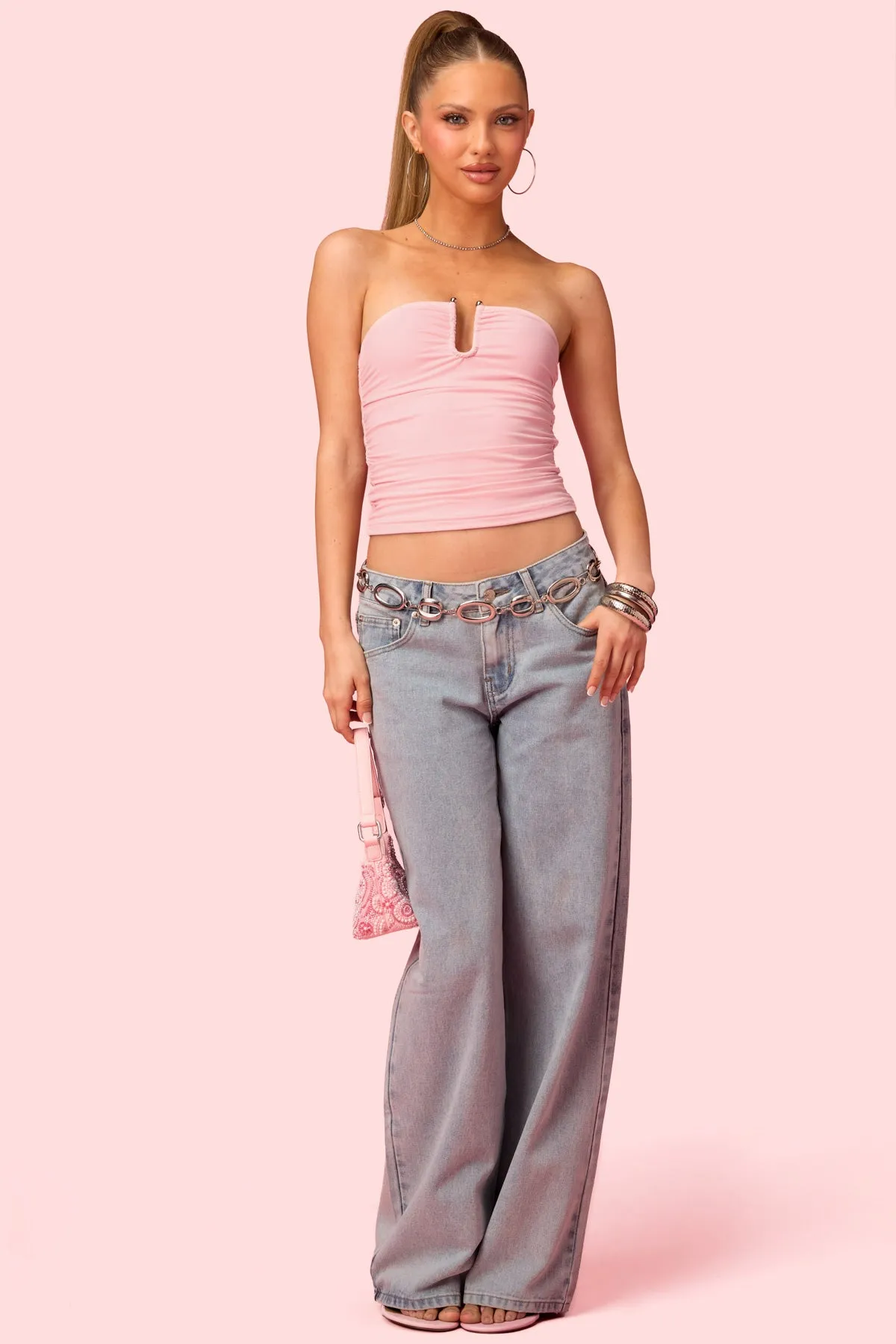 Barbie™ Curved U Strapless Top sold by Edikted product image thumbnail 2