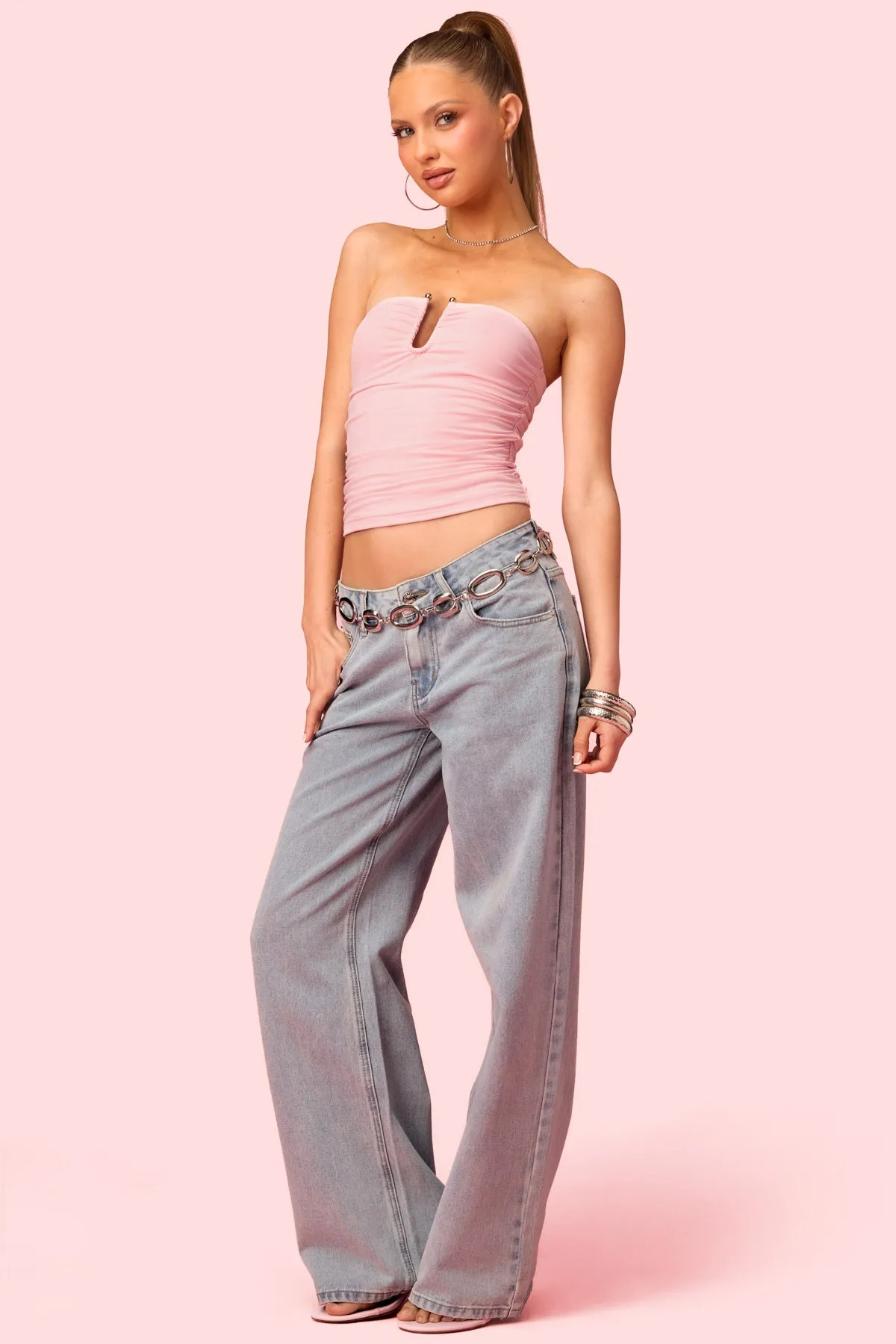 Barbie™ Curved U Strapless Top sold by Edikted product image thumbnail 5