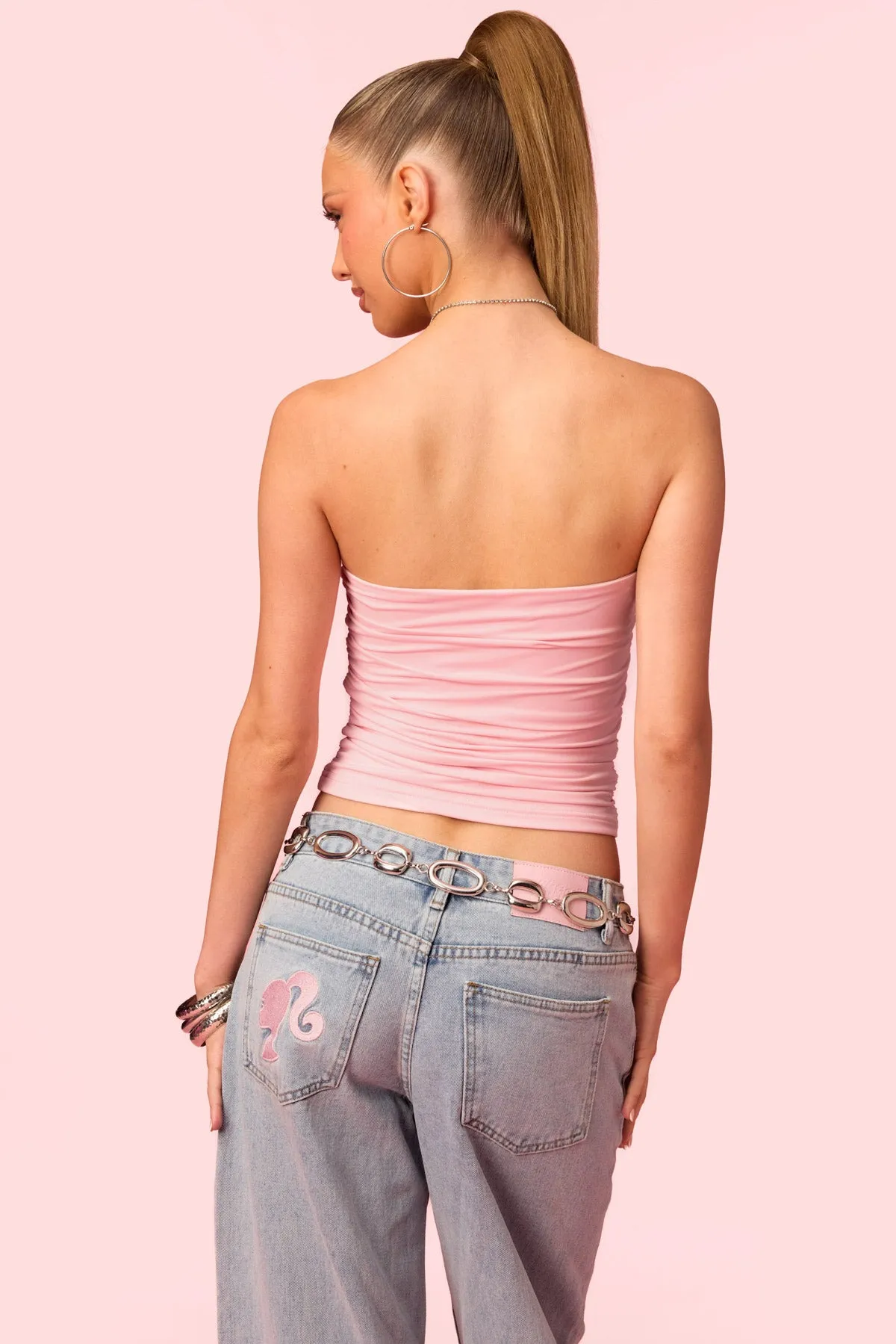 Barbie™ Curved U Strapless Top sold by Edikted product image thumbnail 4