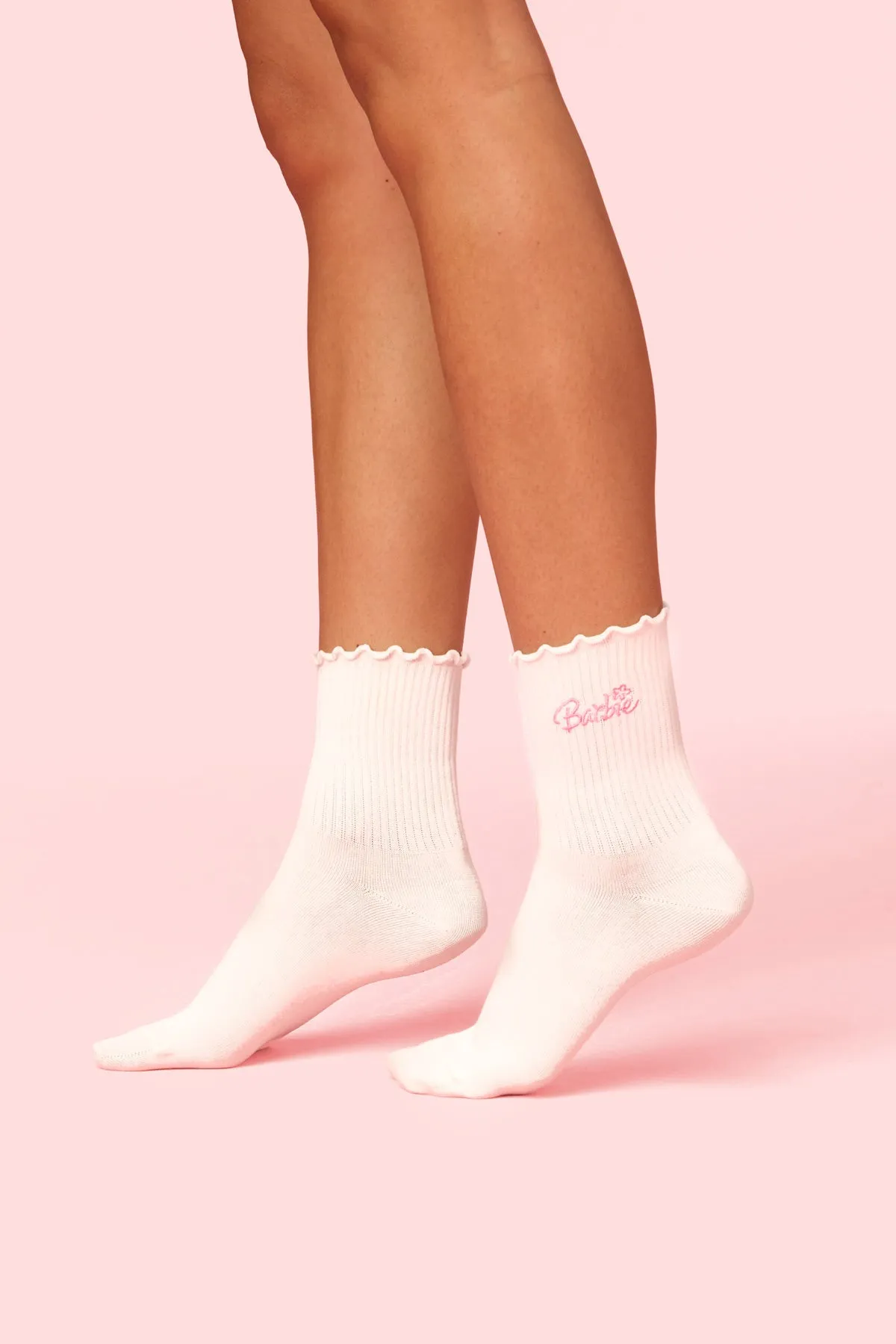 Barbie™ Frilly Socks sold by Edikted