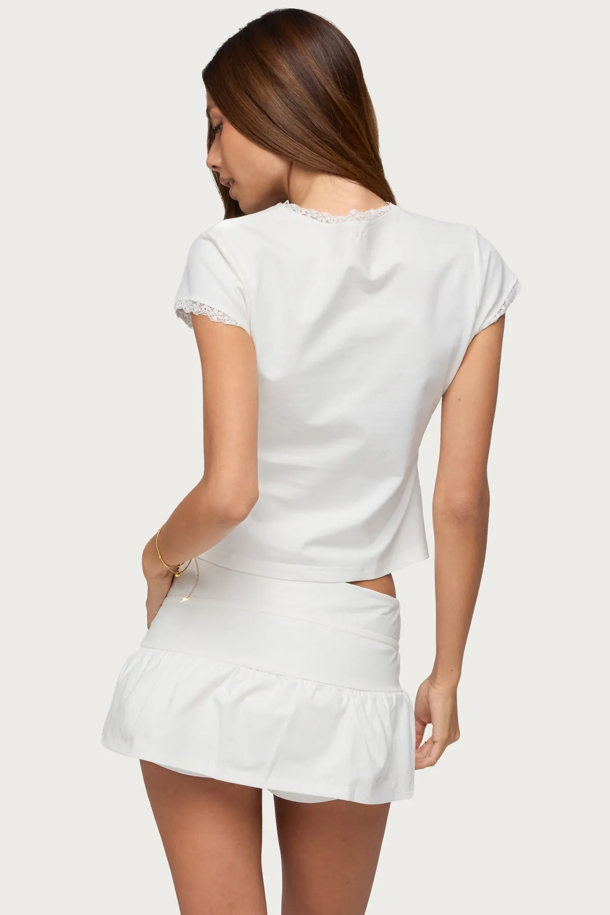 Yelena Lacey Button Up Top sold by Edikted product image thumbnail 5