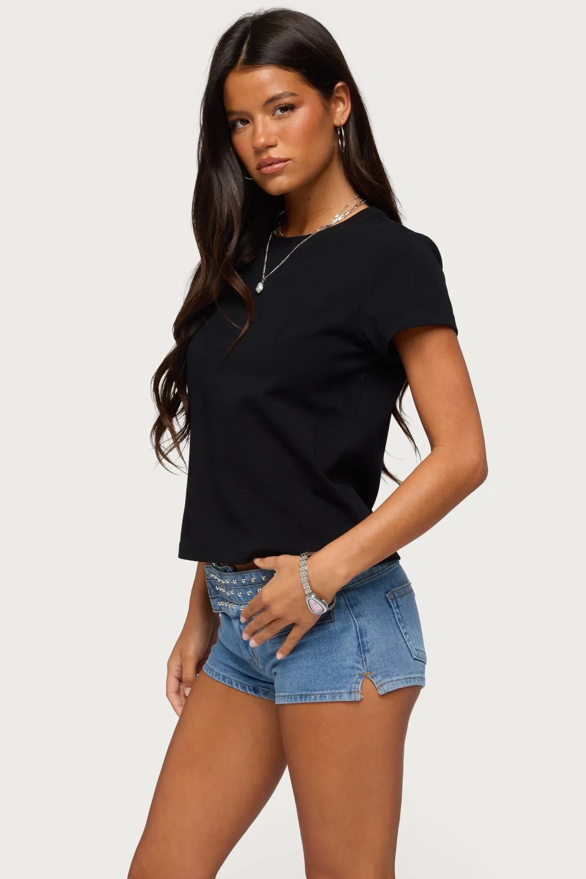 Perfect Basic T Shirt sold by Edikted product image thumbnail 3