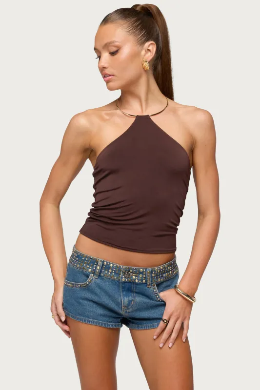 Libie Chain Halter Top made by Edikted