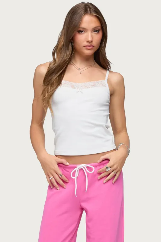 Shish Lacey Tank Top made by Edikted