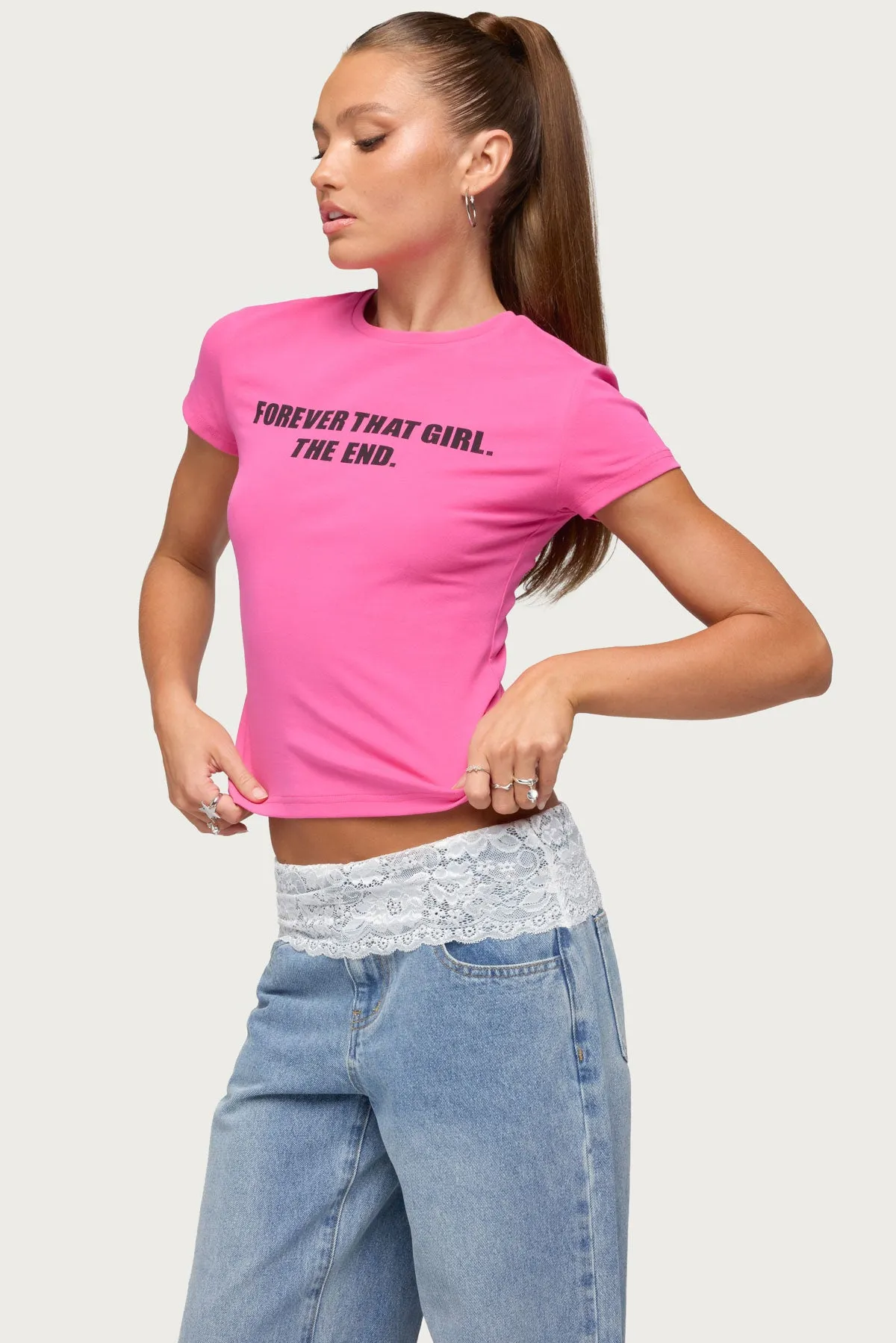 Forever That Girl T Shirt sold by Edikted product image thumbnail 4