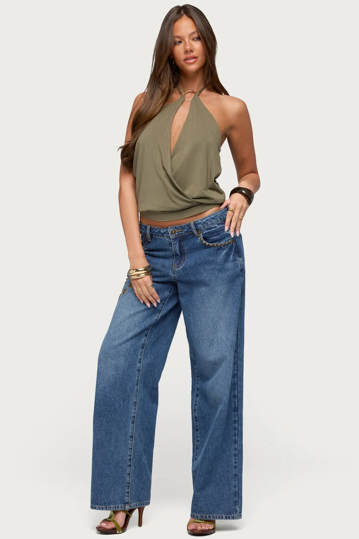 Metta Ring Cutout Halter Top sold by Edikted product image thumbnail 4