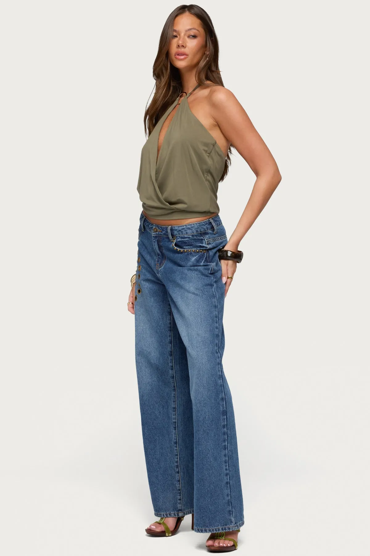 Metta Ring Cutout Halter Top sold by Edikted product image thumbnail 5