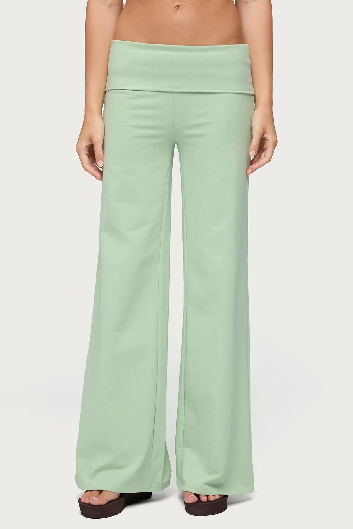 Cammy Wide Leg Foldover Pants sold by Edikted product image thumbnail 2