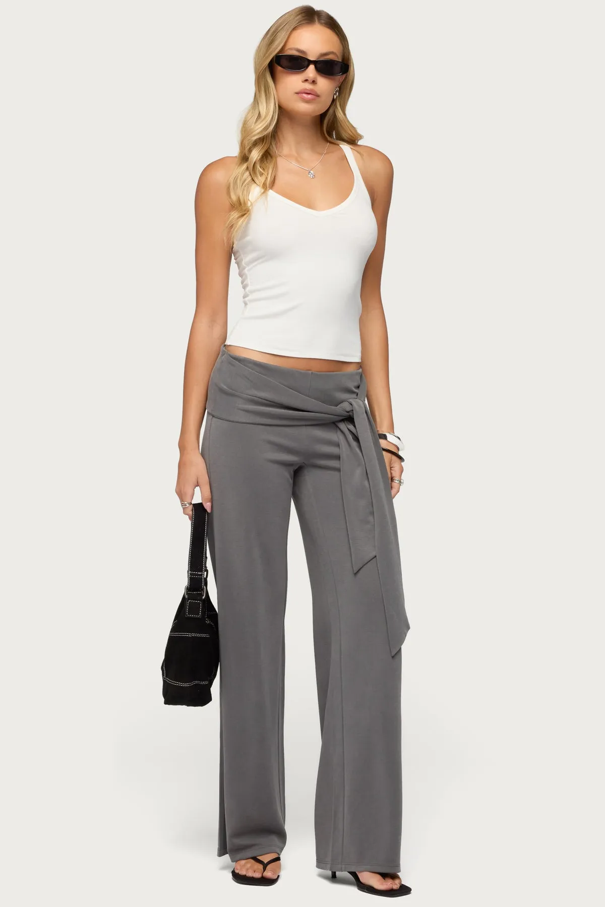 Juliena Ribbed V Neck Tank Top sold by Edikted product image thumbnail 2