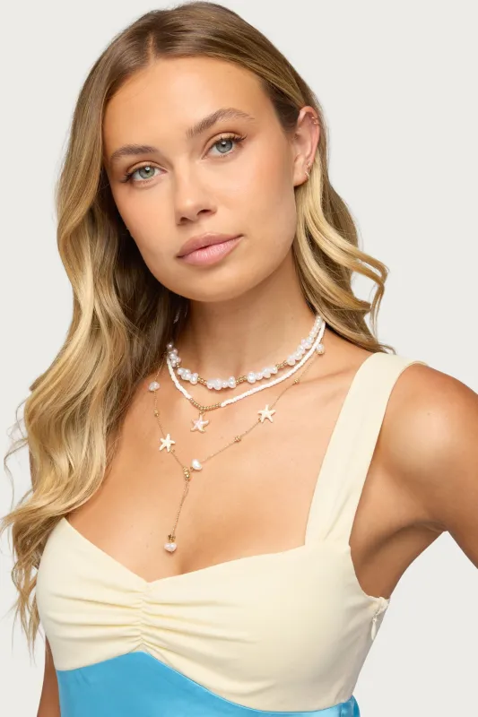 Seaside Babe Layered Necklace made by Edikted