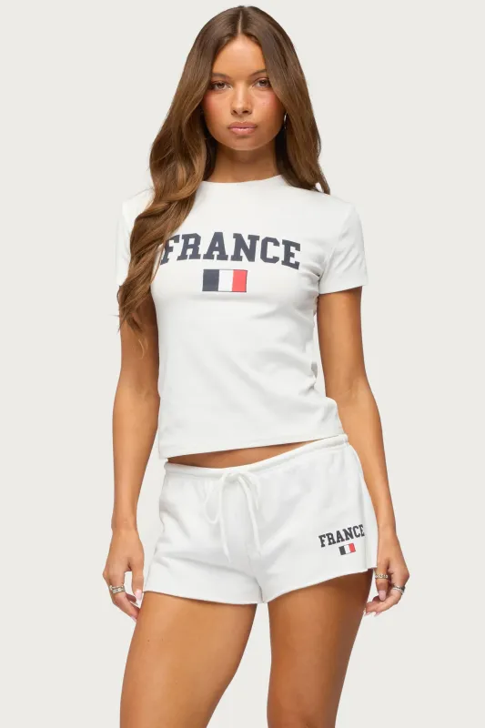 France T Shirt made by Edikted
