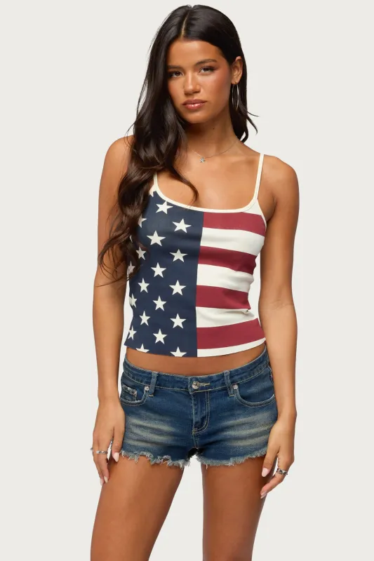 USA Lover Tank Top made by Edikted