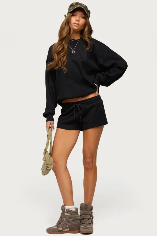 Baila Waffle Shorts made by Edikted