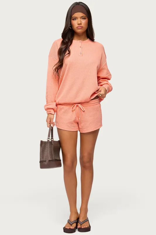 Baila Waffle Shorts made by Edikted