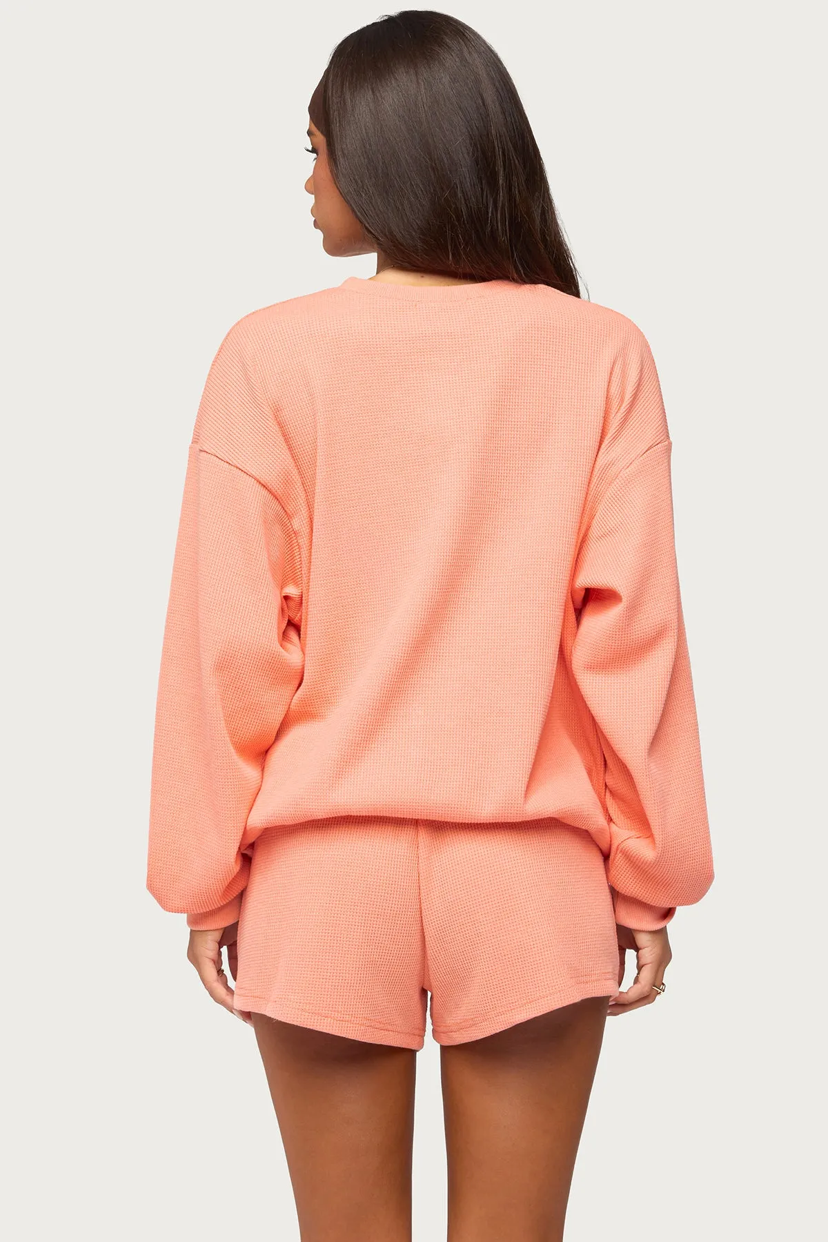 Baila Waffle Henley Top sold by Edikted product image thumbnail 5