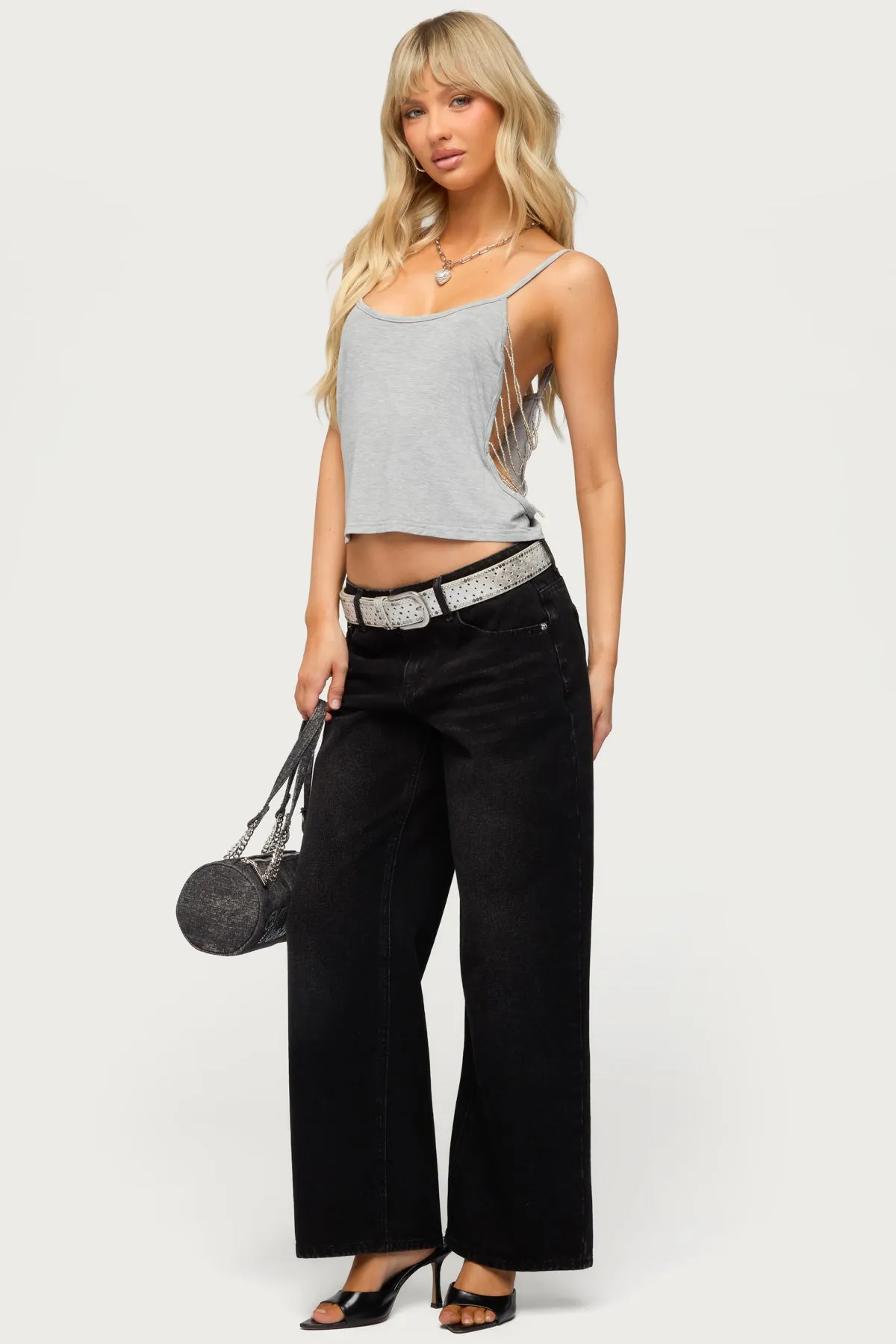 Petite Raelynn Washed Low Rise Baggy Jeans sold by Edikted product image thumbnail 5